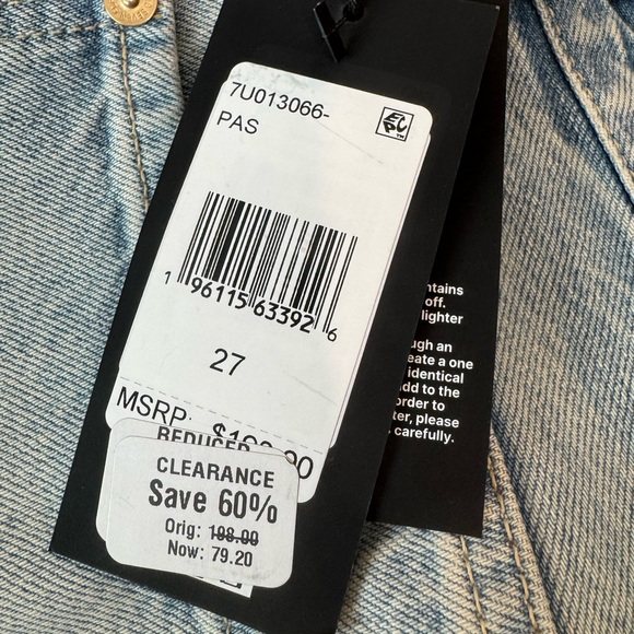 NWT For All Mankind Midi Denim Skirt Size 27 - Picture 9 of 10